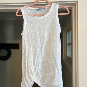 Athleta White Twist Hem Tank Top